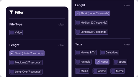 Add custom Filters to simplify your Search for Stream Alert Media